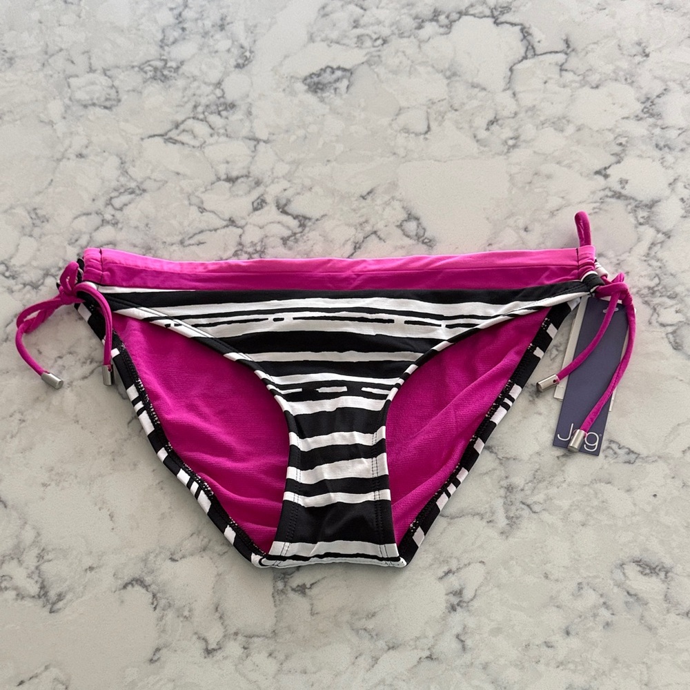Jag Jeans Pink and Black Bikini Bottom